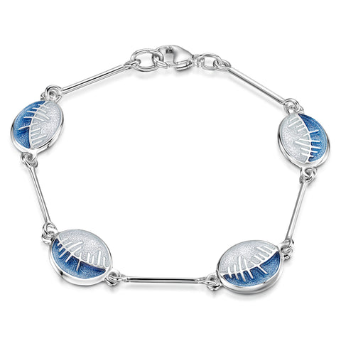 Skyran Enamel 'She' Bracelet in Sterling Silver by Sheila Fleet Jewellery