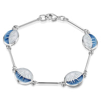 Skyran Enamel 'She' Bracelet in Sterling Silver by Sheila Fleet Jewellery