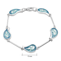 Paisley Leaf 5-link Bracelet in Verdi Enamel