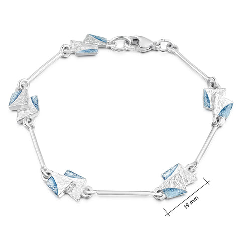 Standing Stones Enamel Bracelet in Sterling Silver by Sheila Fleet Jewellery