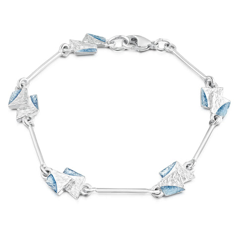 Standing Stones Enamel Bracelet in Sterling Silver by Sheila Fleet Jewellery