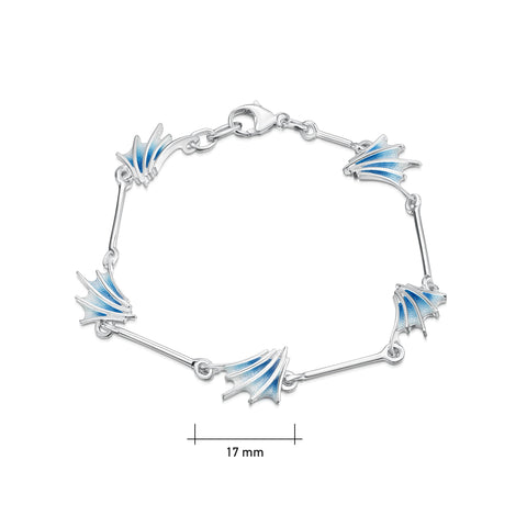 Cascade Small Enamel Bracelet in Sterling Silver