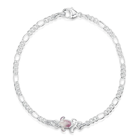 Small Bluebell Bracelet in Pinkbell Enamel by Sheila Fleet Jewellery