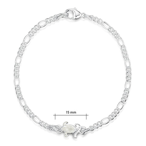 Small Bluebell Bracelet in Whitebell Enamel