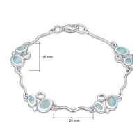 Arctic Stream 4-link Small Bracelet in Arctic Blue Enamel by Sheila Fleet Jewellery