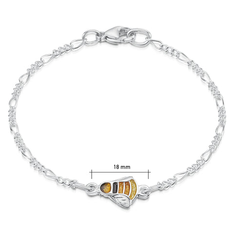 Great Yellow Bumblebee Single-Bee Enamel Bracelet by Sheila Fleet Jewellery
