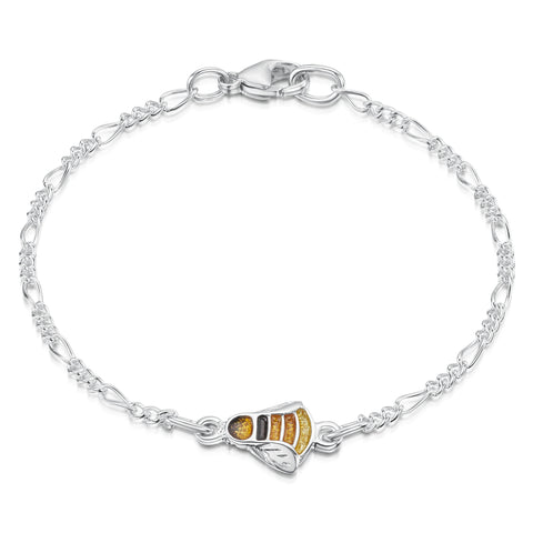 Great Yellow Bumblebee Single-Bee Enamel Bracelet by Sheila Fleet Jewellery