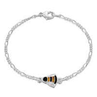 Bumblebee Single-Bee Bracelet in Sterling Silver by Sheila Fleet Jewellery