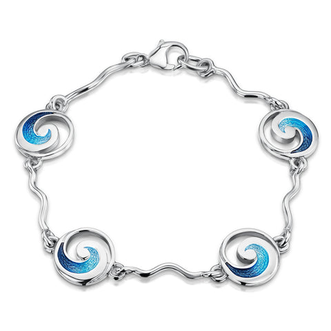 Pentland Enamel Bracelet in Sterling Silver by Sheila Fleet Jewellery