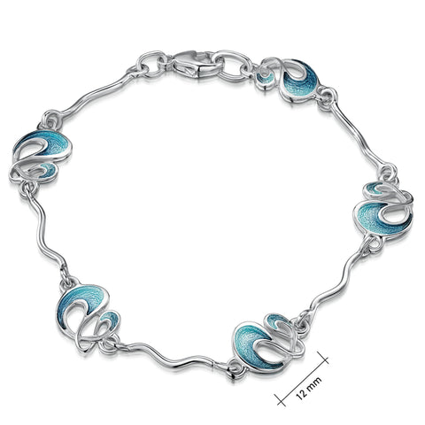 Storm Enamel Bracelet in Sterling Silver by Sheila Fleet Jewellery