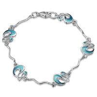 Storm Enamel Bracelet in Sterling Silver by Sheila Fleet Jewellery