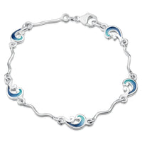 Bow Waves Bracelet in Sterling Silver by Sheila Fleet Jewellery