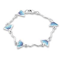 Ocean Enamel 5-link Bracelet by Sheila Fleet Jewellery