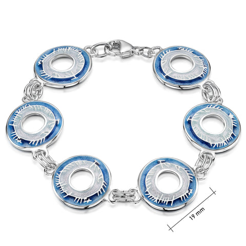 Skyran Enamel 'Blessing' Bracelet in Sterling Silver by Sheila Fleet Jewellery