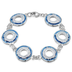 Skyran Enamel 'Blessing' Bracelet in Sterling Silver by Sheila Fleet Jewellery