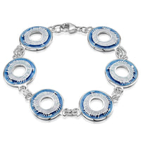 Skyran Enamel 'Blessing' Bracelet in Sterling Silver by Sheila Fleet Jewellery