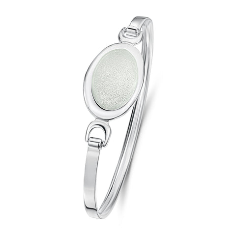 Shoreline Pebble Bangle in Crystal Enamel by Sheila Fleet Jewellery