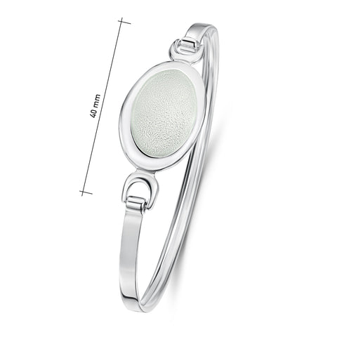 Shoreline Pebble Bangle in Crystal Enamel by Sheila Fleet Jewellery