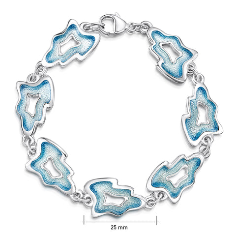 Rock Pool Enamel Bracelet in Sterling Silver by Sheila Fleet Jewellery