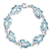 Rock Pool Enamel Bracelet in Sterling Silver by Sheila Fleet Jewellery
