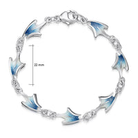 Sea Motion 7-link Bracelet in Lunar Light Enamel by Sheila Fleet Jewellery