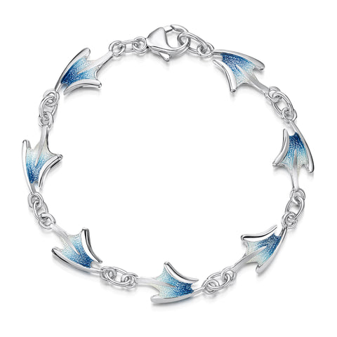 Sea Motion 7-link Bracelet in Lunar Light Enamel by Sheila Fleet Jewellery