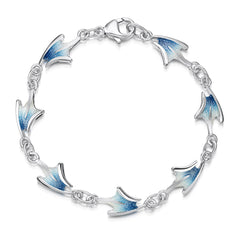 Sea Motion 7-link Bracelet in Lunar Light Enamel by Sheila Fleet Jewellery
