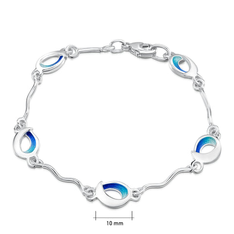 Sea & Surf Bracelet in Ocean Hue Enamel