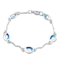 Sea & Surf Bracelet in Ocean Hue Enamel by Sheila Fleet Jewellery