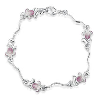 Bluebell Bracelet in Pinkbell Enamel by Sheila Fleet Jewellery