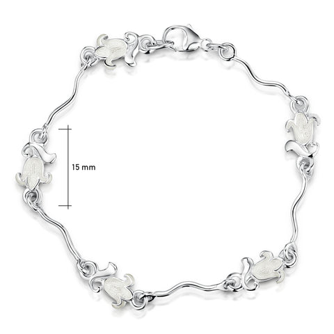 Bluebell Bracelet in Whitebell Enamel