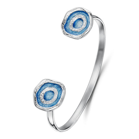 Brodgar Eye Torque Bangle in Sterling Silver by Sheila Fleet Jewellery