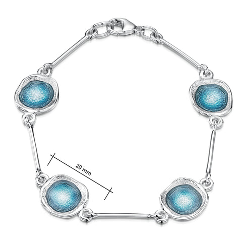 Lunar Sterling Silver Bracelet in Lichen Enamel