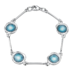 Lunar Sterling Silver Bracelet in Lichen Enamel by Sheila Fleet Jewellery