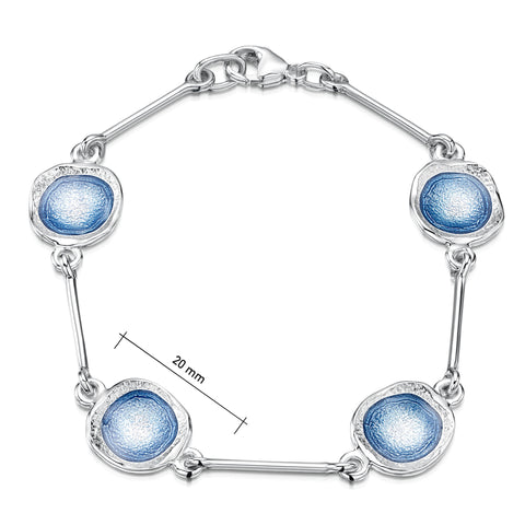 Lunar Bracelet in Lunar Blue Enamel