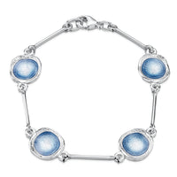 Lunar Sterling Silver Enamel Bracelet by Sheila Fleet Jewellery