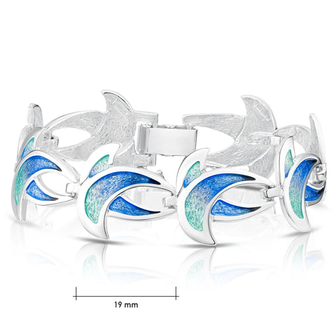 Summer Splash Enamel Bracelet in Sterling Silver by Sheila Fleet Jewellery