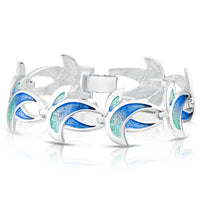 Summer Splash Enamel Bracelet in Sterling Silver by Sheila Fleet Jewellery