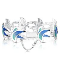 Summer Splash Enamel Bracelet in Sterling Silver by Sheila Fleet Jewellery