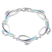 Scapa Flow 5-link Enamel Bracelet in Sterling Silver