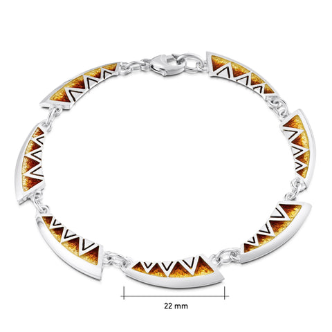 Skara Shard Enamel Bracelet in Sterling Silver by Sheila Fleet Jewellery