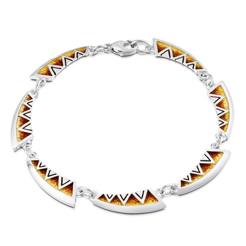 Skara Shard Enamel Bracelet in Sterling Silver by Sheila Fleet Jewellery