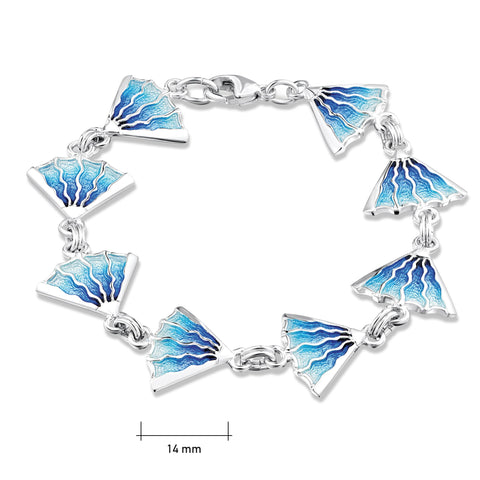 Ocean Enamel 8-link Bracelet by Sheila Fleet Jewellery