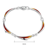 New Wave Silver Dress Bracelet in Flame Enamel