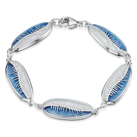 Skyran Enamel Dress Bracelet in Sterling Silver by Sheila Fleet Jewellery