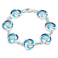 Breckon Enamel Bracelet in Sterling Silver by Sheila Fleet Jewellery