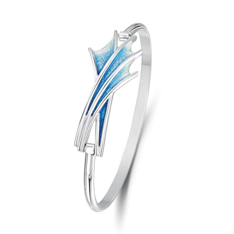 Cascade Enamel Bangle in Sterling Silver by Sheila Fleet Jewellery