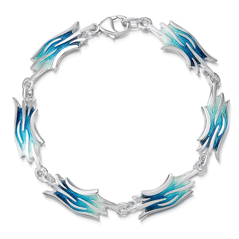 Sea Motion 6-link Dress Bracelet in Tempest Enamel by Sheila Fleet Jewellery