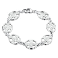 Cross of the Kirk Silver 7-link Bracelet in Crystal Enamel by Sheila Fleet Jewellery