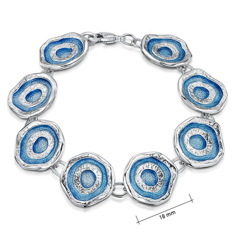 Brodgar Eye Enamelled Bracelet in Sterling Silver